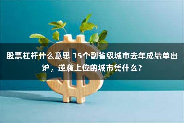 股票杠杆什么意思 15个副省级城市去年成绩单出炉，逆袭上位的城市凭什么？