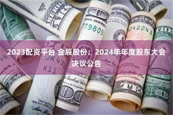 2023配资平台 金辰股份：2024年年度股东大会决议公告